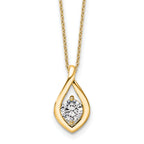 14k 3/4 carat Lab Grown Diamond VS/SI+ G+ Complete 18 inch Necklace