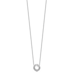 14k White Gold 1 carat Lab Grown Diamond VS/SI+ G+ Round 18 inch Necklace