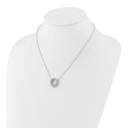 14k White Gold 1 carat Lab Grown Diamond VS/SI+ G+ Round 18 inch Necklace
