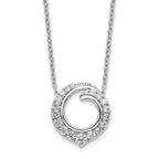 14k White Gold 1 carat Lab Grown Diamond VS/SI+ G+ Round 18 inch Necklace