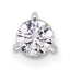 14k White Gold 3/8 carat Lab Grown Diamond VS/SI+ G+ Round Complete Three Prong Chain Slide Pendant