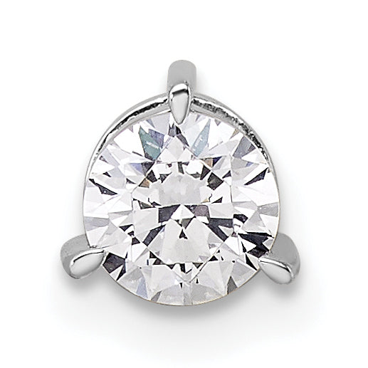 14k White Gold Three Prong Chain Slide Mounting (No Stone Included) Main image