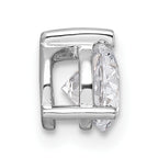 14k White Gold Three Prong Chain Slide Mounting (No Stone Included)
