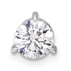 14k White Gold Three Prong Chain Slide Mounting (No Stone Included)