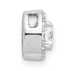 14k White Gold 1/2 carat Lab Grown Diamond VS/SI+ G+ Round Complete Halo Chain Slide Pendant