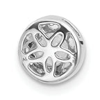14k White Gold 1/2 carat Lab Grown Diamond VS/SI+ G+ Round Complete Halo Chain Slide Pendant