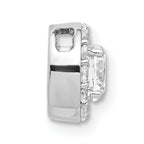 14k White Gold 3/4 carat Lab Grown Diamond VS/SI+ G+ Round Complete Halo Chain Slide Pendant