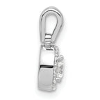 14k White Gold 1/2 carat Lab Grown Diamond VS/SI+ G+ Round Complete Halo Pendant