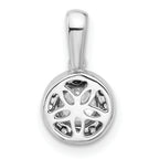 14k White Gold 1/2 carat Lab Grown Diamond VS/SI+ G+ Round Complete Halo Pendant