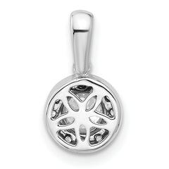 14k White Gold 1/2 carat Lab Grown Diamond VS/SI+ G+ Round Complete Halo Pendant