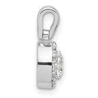 14k White Gold 3/4 carat Lab Grown Diamond VS/SI+ G+ Round Complete Halo Pendant