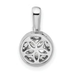 14k White Gold 3/4 carat Lab Grown Diamond VS/SI+ G+ Round Complete Halo Pendant