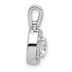 14k White Gold 1 carat Lab Grown Diamond VS/SI+ G+ Round Complete Halo Pendant