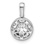 14k White Gold 1 carat Lab Grown Diamond VS/SI+ G+ Round Complete Halo Pendant