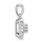 14k White Gold 1/2 carat Lab Grown Diamond VS/SI+ G+ Complete Square Cluster Pendant