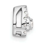 14k White Gold 1/3 carat Lab Grown Diamond VS/SI+ G+ Complete Pear Chain Slide Pendant