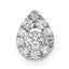 14k White Gold 1/3 carat Lab Grown Diamond VS/SI+ G+ Complete Pear Chain Slide Pendant