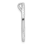 14k White Gold 1/8 carat Lab Grown Diamond VS/SI+ G+ Complete Oval Chain Slide Pendant