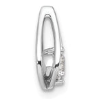 14k White Gold 1/4 carat Lab Grown Diamond VS/SI+ G+ Complete Teardrop Chain Slide Pendant