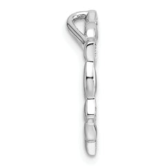 14K White Gold Lab Grown Diamond VS/SI+ G+ Round Chain Slide