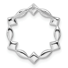 14K White Gold Lab Grown Diamond VS/SI+ G+ Round Chain Slide