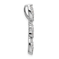 14K White Gold Lab Grown Diamond VS/SI+ G+ Fancy Chain Slide