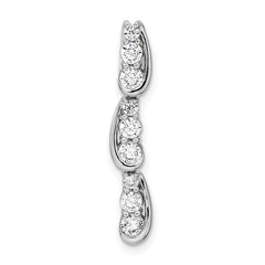 14K White Gold Lab Grown Diamond VS/SI+ G+ Fancy Chain Slide