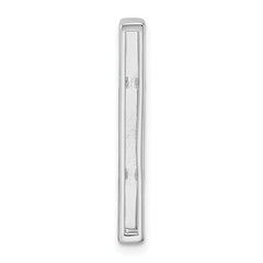 14k White Gold 1/10 carat Lab Grown Diamond VS/SI+ G+ Fancy Bar Chain Slide Pendant