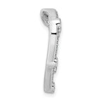 14k White Gold 1/3 carat Lab Grown Diamond VS/SI+ G+ Complete Open Heart Chain Slide Pendant