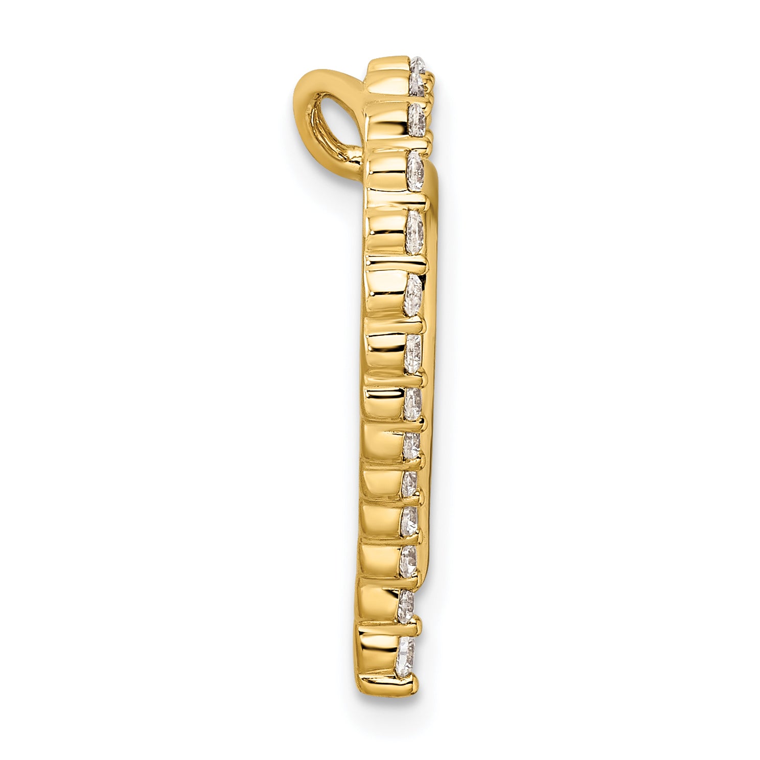 14k 1/2 carat Lab Grown Diamond VS/SI+ G+ Complete Double Heart Chain Slide Pendant Secondary image
