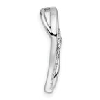 14k White Gold 1/4 carat Lab Grown Diamond VS/SI+ G+ Complete Swirl Heart Chain Slide Pendant