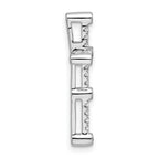 14k White Gold 1/5 carat Lab Grown Diamond VS/SI+ G+ Complete Cross Chain Slide Pendant