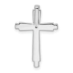 14k White Gold 1/4 carat Lab Grown Diamond VS/SI+ G+ Complete Cross Chain Slide Pendant