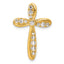 14k 3/8 carat Lab Grown Diamond VS/SI+ G+ Complete Cross Chain Slide Pendant