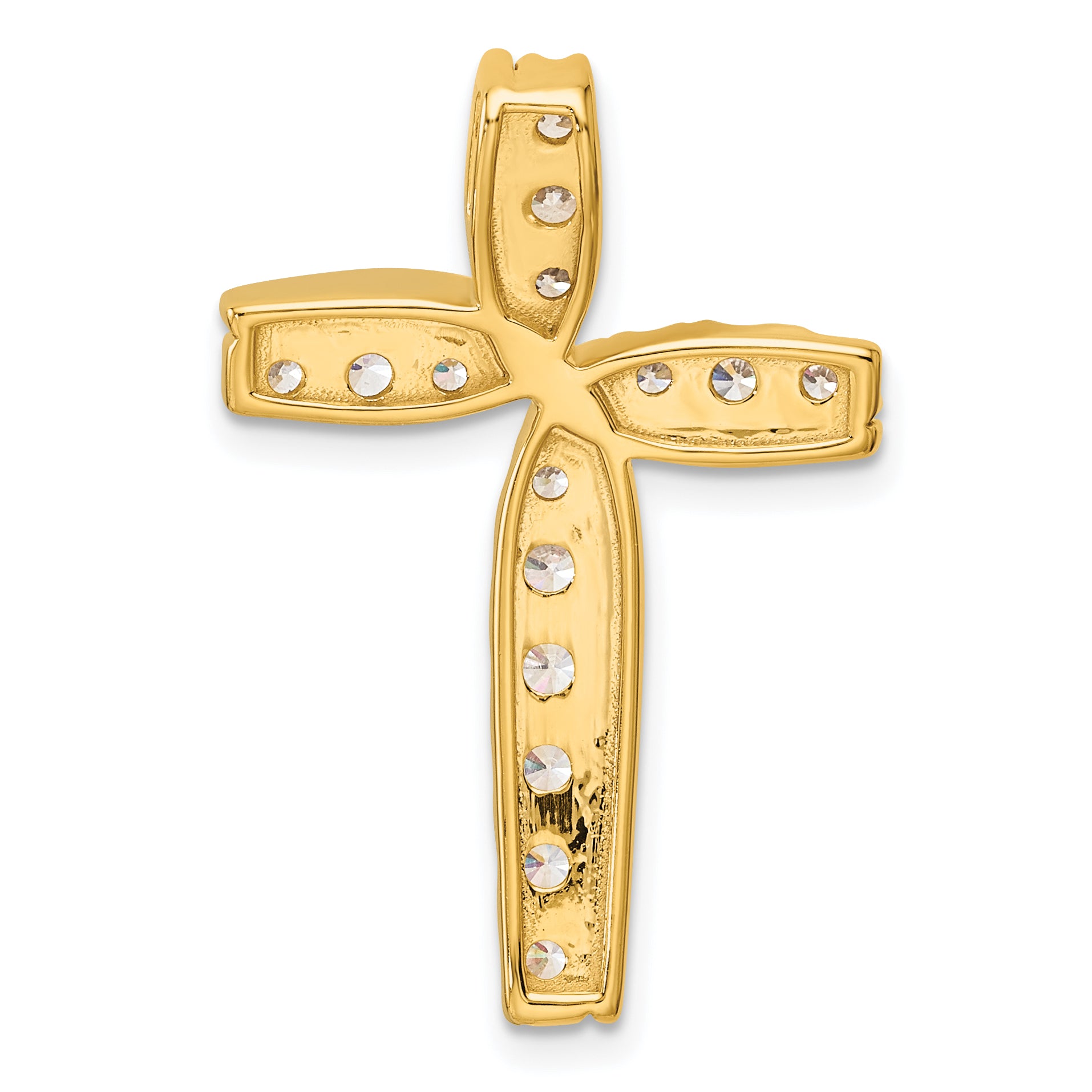 14k 1 carat Lab Grown Diamond VS/SI+ G+ Complete Cross Chain Slide Pendant