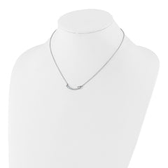14k White Gold 3/8 carat Lab Grown Diamond VS/SI 16 inch Arrow Necklace