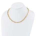 14k Polished 3.69 carat Diamond Paperclip Link 18 inch Necklace