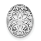 14k White Gold 1/2 carat Lab Grown Diamond VS/SI+ G+ Semi Mount Halo Chain Slide Pendant
