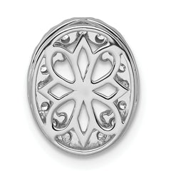 14k White Gold 1/2 carat Lab Grown Diamond VS/SI+ G+ Semi Mount Halo Chain Slide Pendant