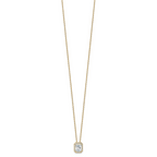 14k 2 1/2 carat Certified Lab Grown Diamond VS/SI+ G+ Complete 18 inch Radiant Halo Pendant Necklace