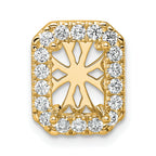14k 1/2 carat Lab Grown Diamond VS/SI+ G+ Semi Mount Halo Chain Slide Pendant