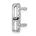 14k White Gold 2 3/8 carat Lab Grown Diamond VS/SI+ G+ Pear Complete Halo Chain Slide Pendant