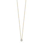 14k 2 3/8 carat Certified Lab Grown Diamond VS/SI+ G+ Complete 18 inch Pear Halo Pendant Necklace