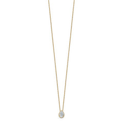14k 2 3/8 carat Certified Lab Grown Diamond VS/SI+ G+ Complete 18 inch Pear Halo Pendant Necklace