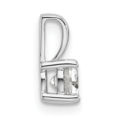 14k White Gold 1/2 carat Certified Lab Grown Diamond VS+ F+ Round Complete Four Prong Pendant