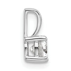 14k White Gold 1/2 carat Lab Grown Diamond VS/SI+ G+ Round Complete Four Prong Pendant