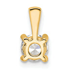 14k 1/2 carat Certified Lab Grown Diamond VS+ F+ Round Complete Four Prong Pendant