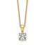 14k 1/2 carat Certified Lab Grown Diamond VS+ F+ Round Complete 18 inch Four Prong Pendant Necklace