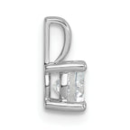 14k White Gold 3/4 carat Lab Grown Diamond VS/SI+ G+ Round Complete Four Prong Pendant