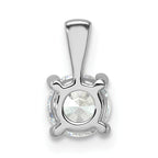 14k White Gold 3/4 carat Lab Grown Diamond VS+ F+ Round Complete Four Prong Pendant